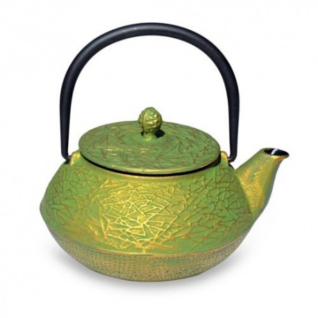 Чугунный чайник зелено-золотой A2318NG-0.7L