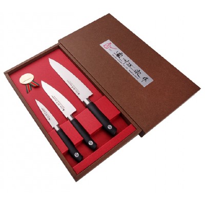 Подарочный набор Satake Swordsmith из 3 ножей в картонной подарочной коробке
