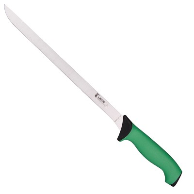 Нож кухонный слайсер для тонкой нарезки Jero TR 22 см зеленая рукоять